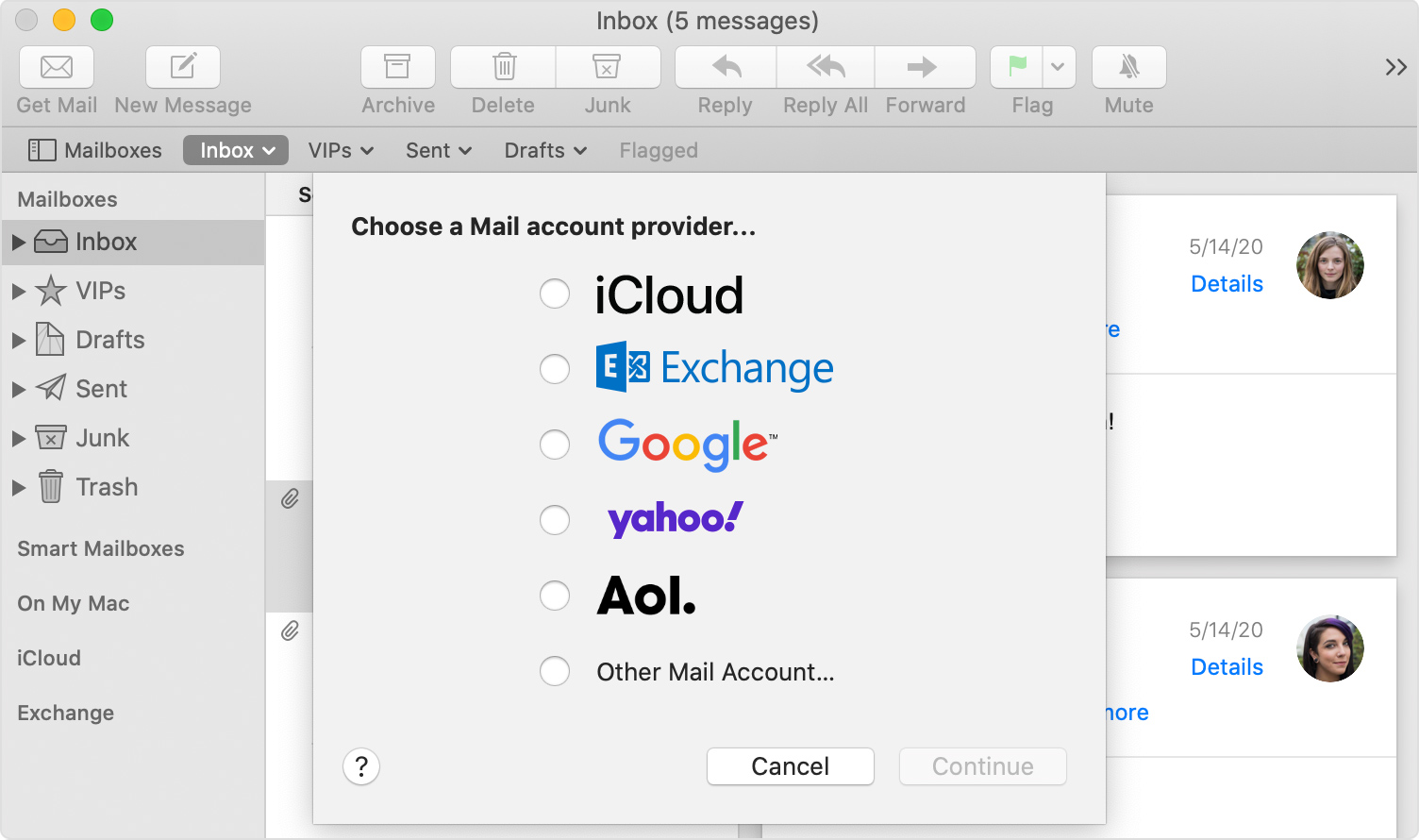 problem with searching for email on apple mac book pro